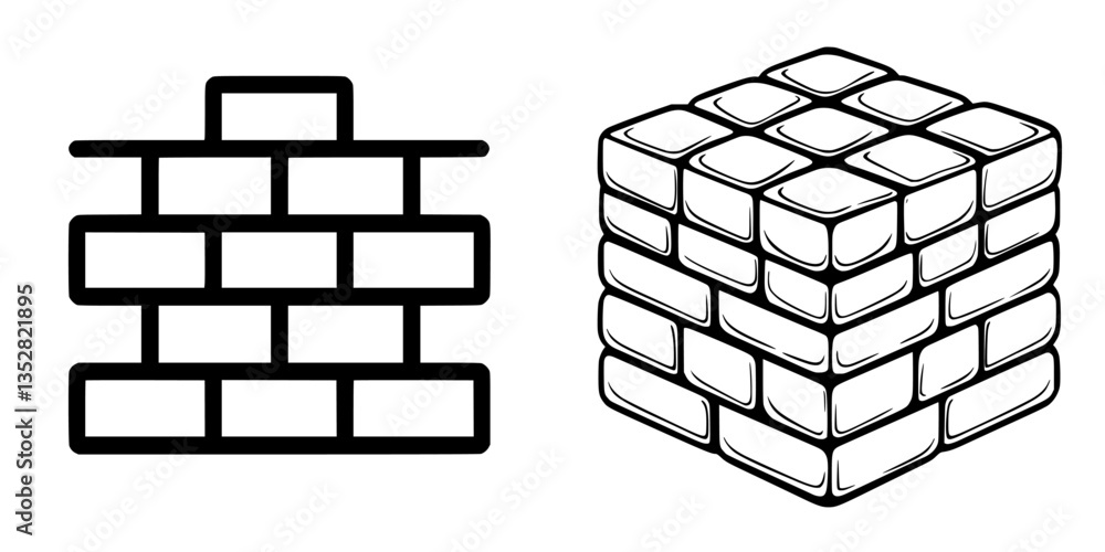 Poster simple brick structures showcase creative designs illustrating depth and texture in architectural fo