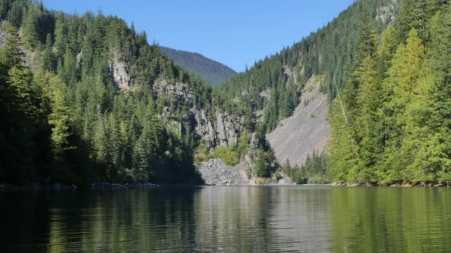 Lindeman Lake located in the Chilliwack Lake Provincial Park during a summer season in Chilliwack, British Columbia, Canada