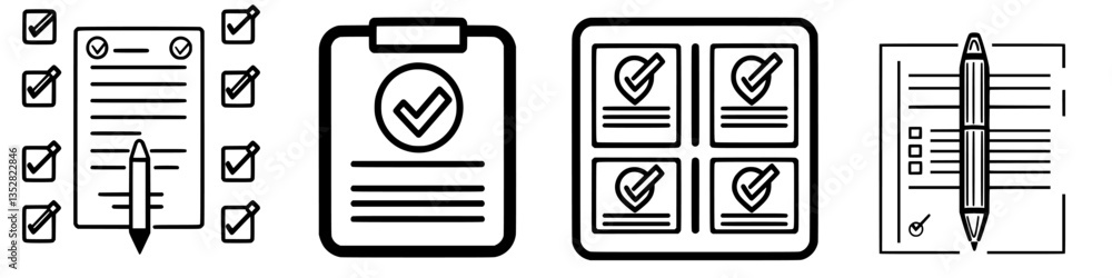 Aufkleber checklist and note-taking tools for effective organization and planning in a workspace