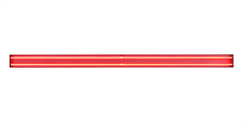 Red Neon Light Bar on Transparent Background – Glowing LED Tube for Modern Design, Decoration, and Futuristic Aesthetic