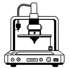 3D printer working on a design in a modern workshop during the day