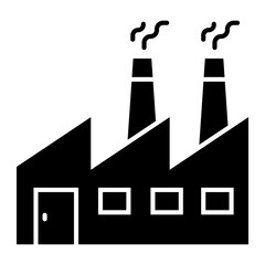Industrial Factory Vector Flat Icon