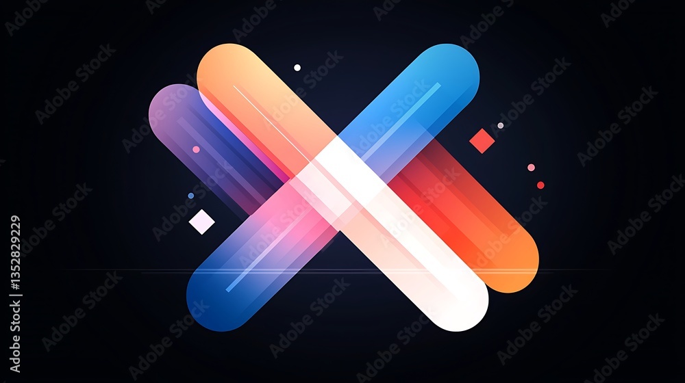 Poster abstract geometric arrow pattern with gradient background