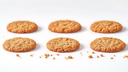 Cookies on White Background.