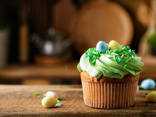 easter cake and eggs