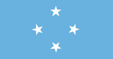Federated States of Micronesia flag. Official colors and proportions.