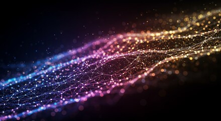 Obraz premium Abstract Network: Interconnected Teamwork Efficiency - Symbolizing collaboration, innovation, connection, growth, and transformation through an abstract network design