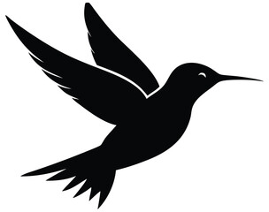 Obraz premium Elegant Hummingbird Silhouette A Stylish Vector Icon for Modern Design. vector illustration