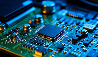 motherboard and electronic components on mobile phones