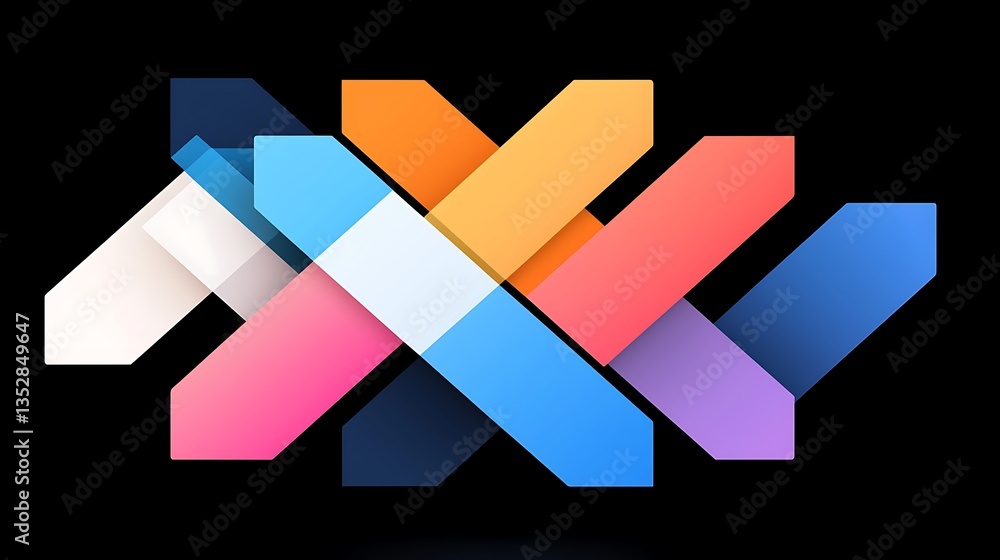 Poster abstract geometric arrow pattern with gradient background