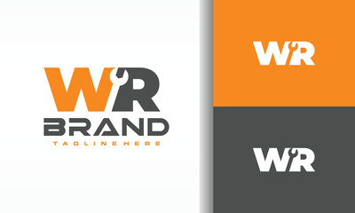 letter WR wrench logo
