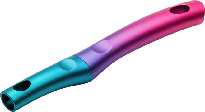 Stylish Two Tone Ergonomic Handle Design in Pink and Teal Blue Perfect for modern product design inspiration