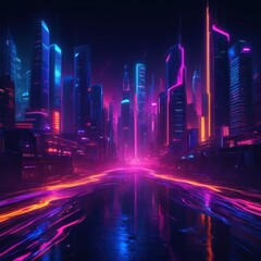 Fototapeta premium Radiant Symphony of Chromatic Streams