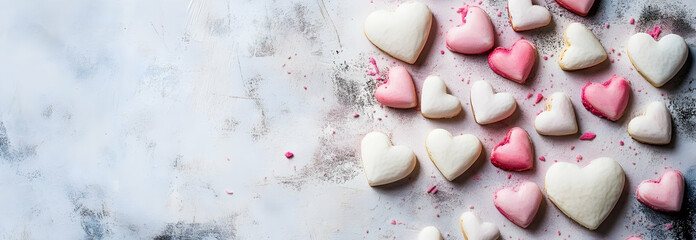 Valentine background with hearts