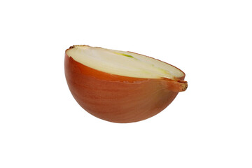 Onion isolated png background. Onion half slice.