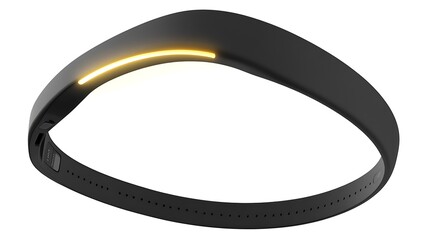 Modern Black Headband with Light