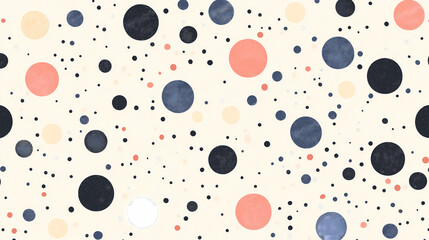 Abstract Circle Pattern with Varied Sizes and Pastel Color Palette