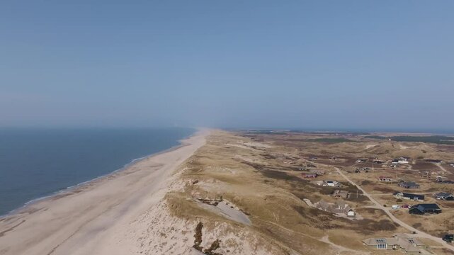 Denmark Beach with Sand Dune Aerial View