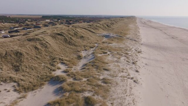 Denmark Beach with Sand Dune Aerial View