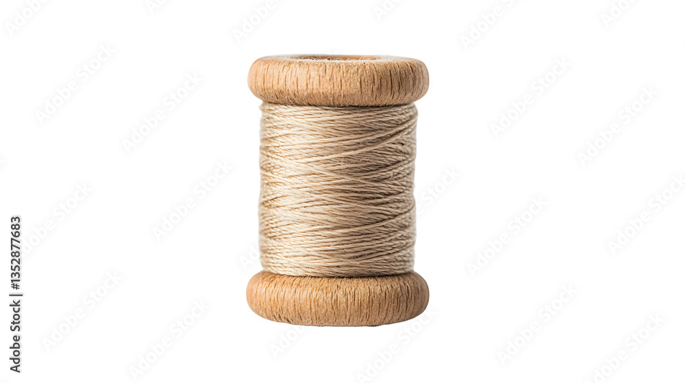 Poster a close-up of a spool of thread reveals the texture and color of the material. sewing concept. the i