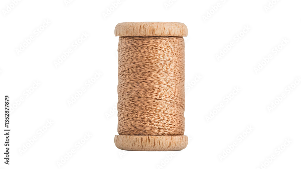 Poster a close-up of a spool of thread reveals the texture and color of the material. sewing concept. the i