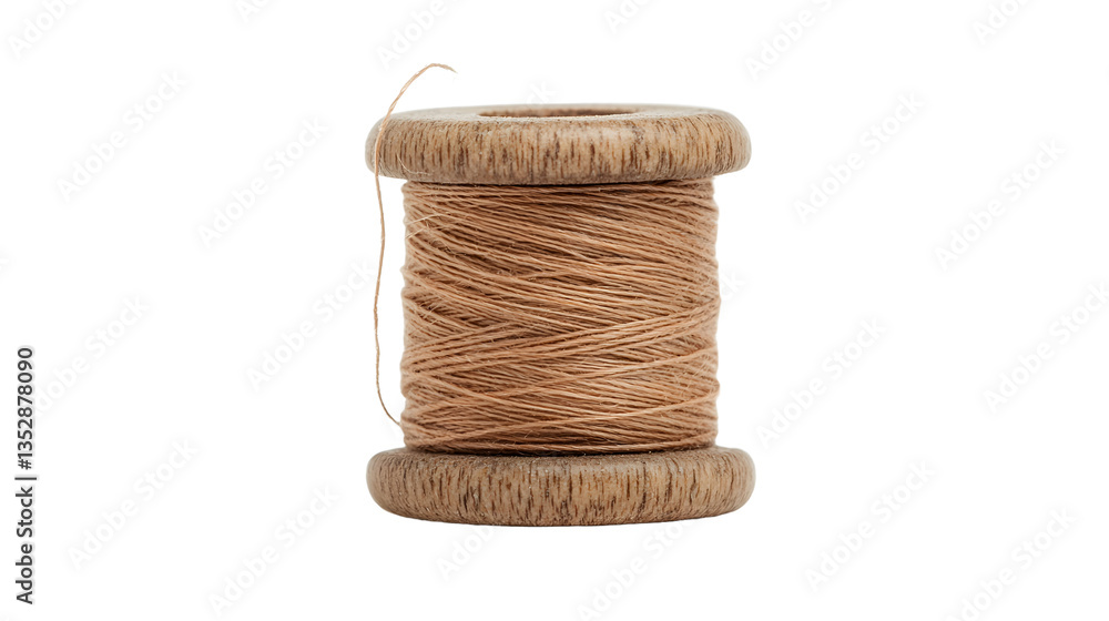 Poster a close-up of a spool of thread reveals the texture and color of the material. sewing concept. the i
