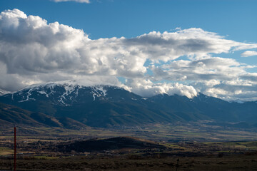 mountain landscape with clouds