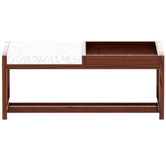 3d render coffee table with transparent background