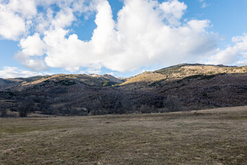 mountain landscape with blue sky