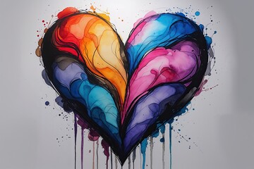 Vibrant Ink Art Celebrating Women's Achievements with Creative Colors and Brush Strokes