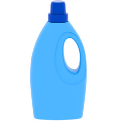 3d render detergent bottle with transparent background