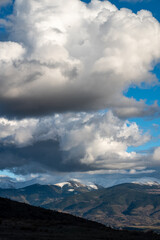 clouds over the mountains