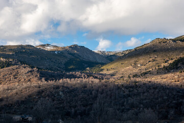 mountain landscape with snow