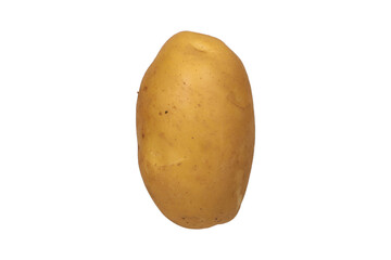 Close-Up of a Fresh Potato Isolated png White Background