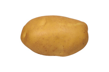 Close-Up of a Fresh Potato Isolated png White Background