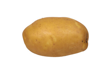 Close-Up of a Fresh Potato Isolated png White Background
