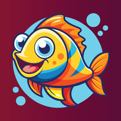 Colorful Cartoon Fish Collection – Fun and Playful Marine Life Illustrations