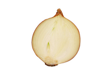 Onion isolated png background. Onion half slice.