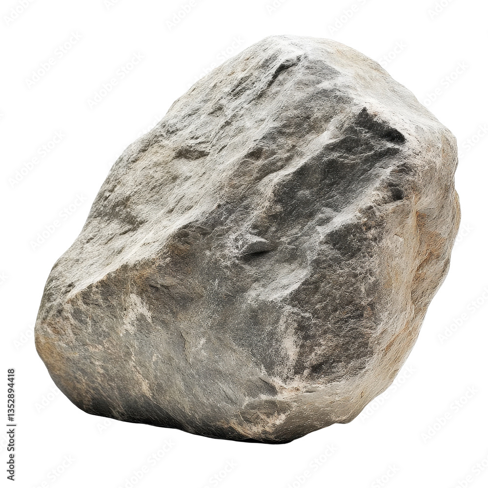 Poster natural stone isolated on transparent background showcasing unique texture and color variations, sto