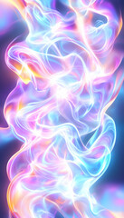 Obraz premium Abstract swirling light patterns, vibrant colors, dark background