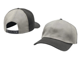 Two-tone baseball cap. Gray and black