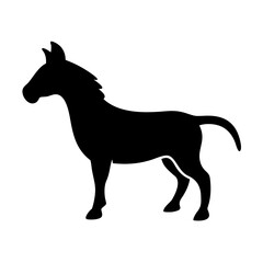 Fototapeta premium black zebra silhouette for logos, safari designs, and wildlife-themed projects 