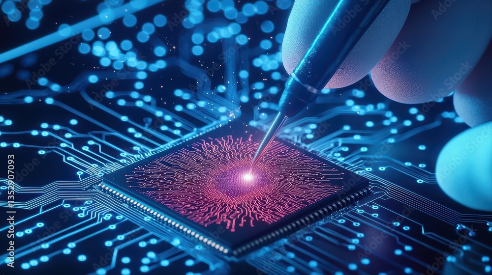 Poster microchip technology with digital circuit design