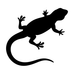 black lizard silhouette vector for wildlife designs, nature themes, and creative art projects
