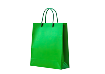 Green paper shopping bag