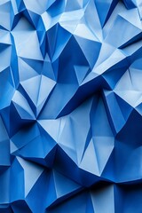 Abstract Blue Polygonal Texture.