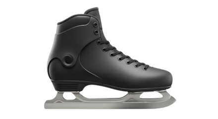 Isolated Figure Skate on Transparent Background for Winter Sports