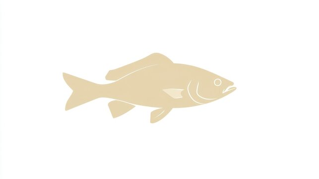 Simple Fish Illustration Minimalist Design for Nature and Wildlife Themes