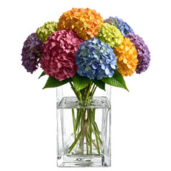 花瓶に生けられたアジサイ