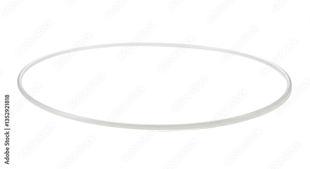 Aufkleber isolated white oval frame object with transparent background for graphic use